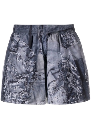 Natasha Zinko print swim shorts - Grey