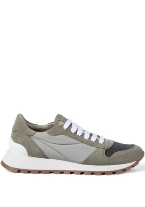 Brunello Cucinelli Monili-detail panelled sneakers - Green