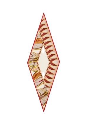 Ferragamo graphic-print triangle scarf - Pink