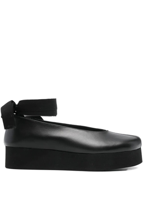 Comme Des Garçons ribbon-bow platform ballet flats - Black