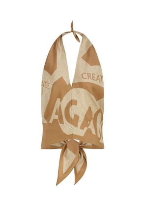 Ferragamo Venna-print silk scarf - Neutrals