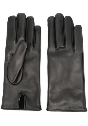 Ferragamo leather gloves - Black