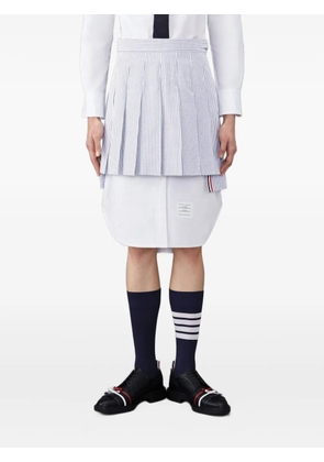 Thom Browne pleated striped mini skirt - Blue