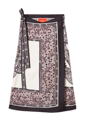 La DoubleJ silk pareo skirt - Grey