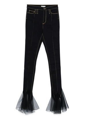 Nensi Dojaka godet-detail jeans - Blue