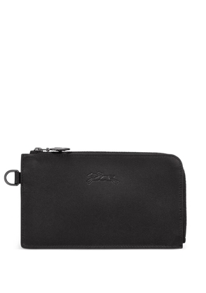 Longchamp Le Pliage zippered leather wallet - Black