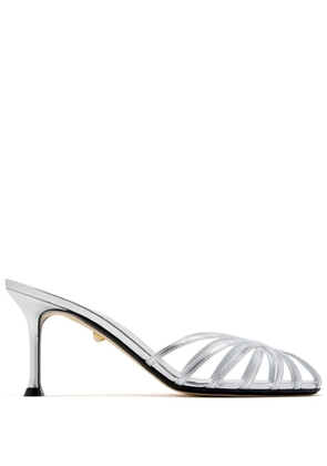 Alevì 90mm metallic-effect sandals - Silver
