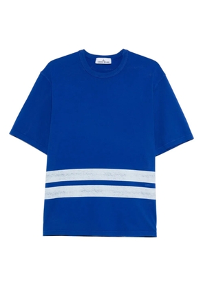 Stone Island Marina stripe-detail T-shirt - Blue