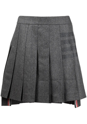 Thom Browne 4-Bar stripe pleated skirt - Grey