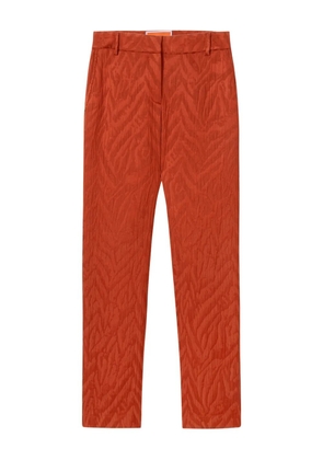La DoubleJ zebra-jacquard trousers - Red