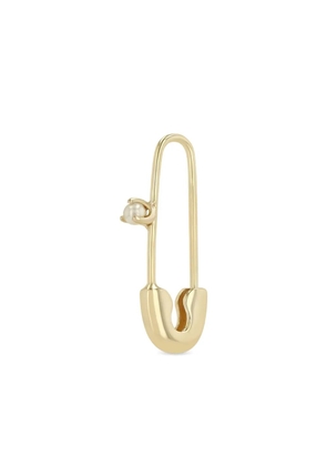 Zoë Chicco 14K yellow gold Safety Pin pearl earring