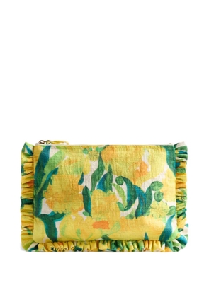 La DoubleJ floral-print clutch bag - Yellow