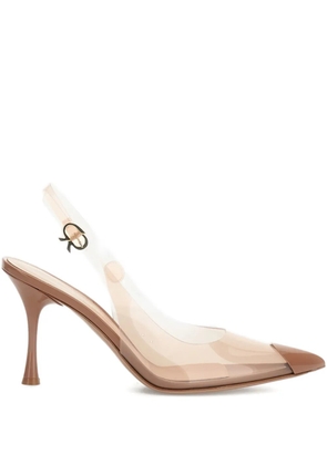 Gianvito Rossi 85mm Diana slingback transparent pumps - Neutrals