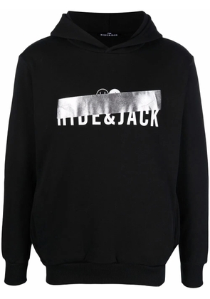 Hide&Jack logo-print pullover hoodie - Black