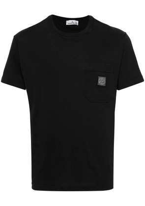 Stone Island Compass-patch cotton T-shirt - Black