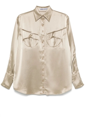 Sinead O'Dwyer satin shirt - Brown