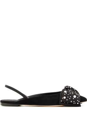 Giuseppe Zanotti Johanna bow detail ballerina shoes - Black