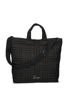 Kenzo logo-plaque tote bag - Black