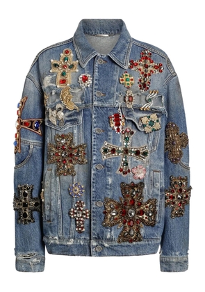 Dolce & Gabbana embellished denim jacket - Blue