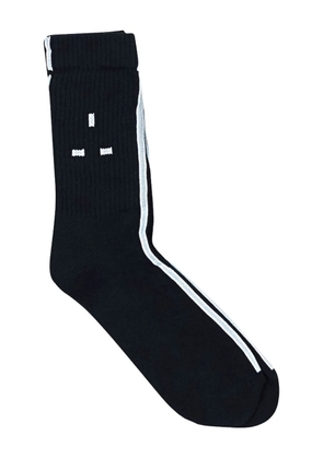 MAINS logo-intarsia socks - Black