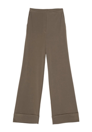MALIPARMI contrast-stitching trousers - Brown