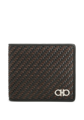 Ferragamo woven leather wallet - Brown