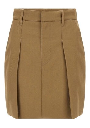 Brunello Cucinelli pleated midi skirt - Brown