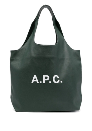A.P.C. leather tote bag - Green