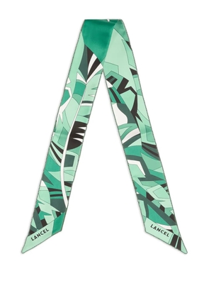 Lancel arabesque-motif silk headband - Green