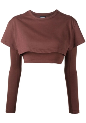 Jacquemus Le Double T-shirt layered top - Brown