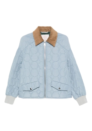 Tela corduroy-collar quilted jacket - Blue
