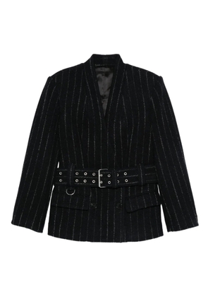 ISABEL MARANT pinstripe belted blazer - Blue