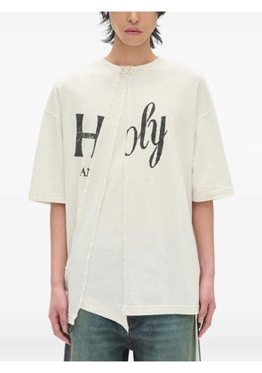 Ann Demeulemeester asymmetric cotton T-shirt - Neutrals