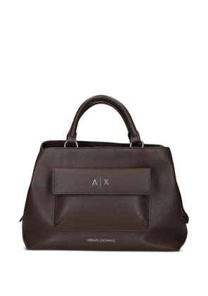 Armani Exchange pocket-detail tote bag - Brown