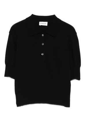 P.A.R.O.S.H. puff-sleeve polo top - Black