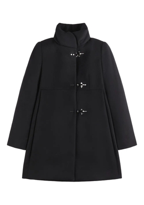 Fay toggle-fastening high-neck coat - Black