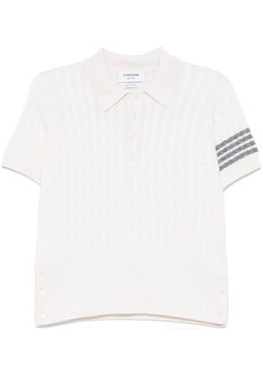 Thom Browne 4-Bar cashmere polo shirt - White