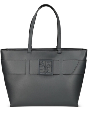 Armani Exchange buckle-detail tote bag - Grey