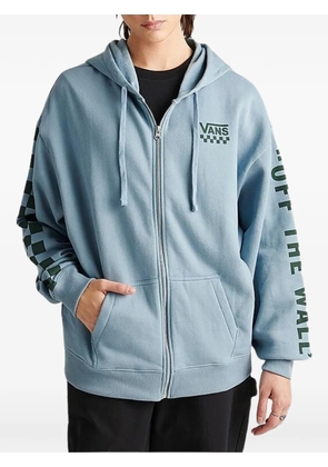 Vans checkerboard-detail zip-up hoodie - Blue