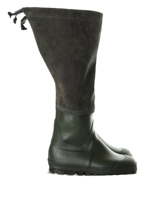 Rier panelled velour rain boots - Green