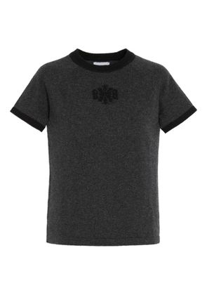 Barrie embroidered cashmere T-shirt - Black