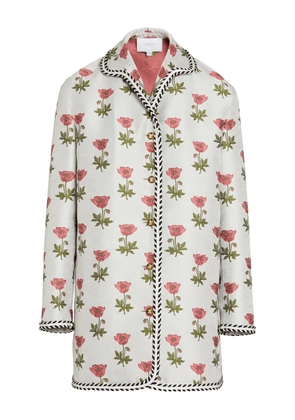 Giambattista Valli floral button coat - Neutrals
