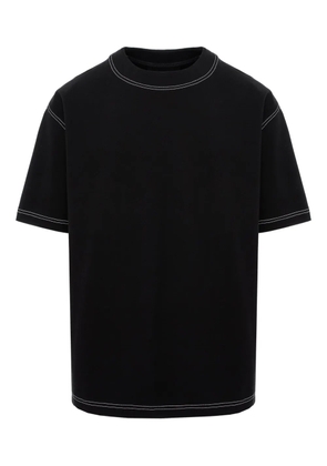 HAMZA Khan contrast-stitching T-Shirt - Black