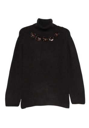 P.A.R.O.S.H. roll-neck sequin-embellished sweater - Brown