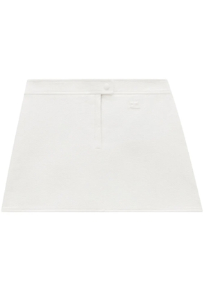 Courrèges Re-edition logo-patch mini skirt - White