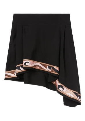PUCCI asymmetric print-insert mini skirt - Black