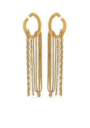 Oscar de la Renta O Chain fringed earrings - Gold