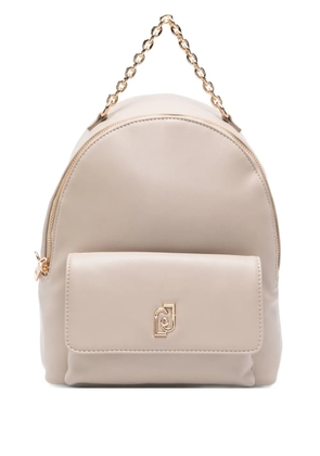 LIU JO chain-strap logo backpack - Neutrals