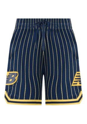 New Balance In Game pinstripe mesh track shorts - Blue