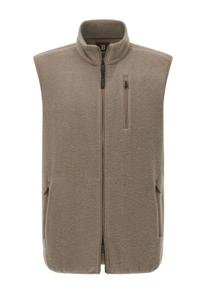 Boggi Milano full-zip teddy-texture gilet - Neutrals